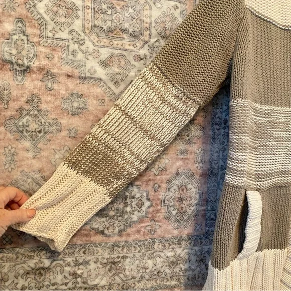 PURE HANDKNIT Button Front Knit Sweater Jacket M/L - Picture 6 of 10